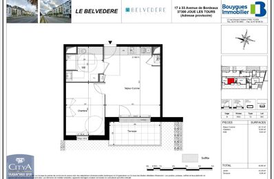 appartement 2 pièces 40 m2 à louer à Joué-Lès-Tours (37300)