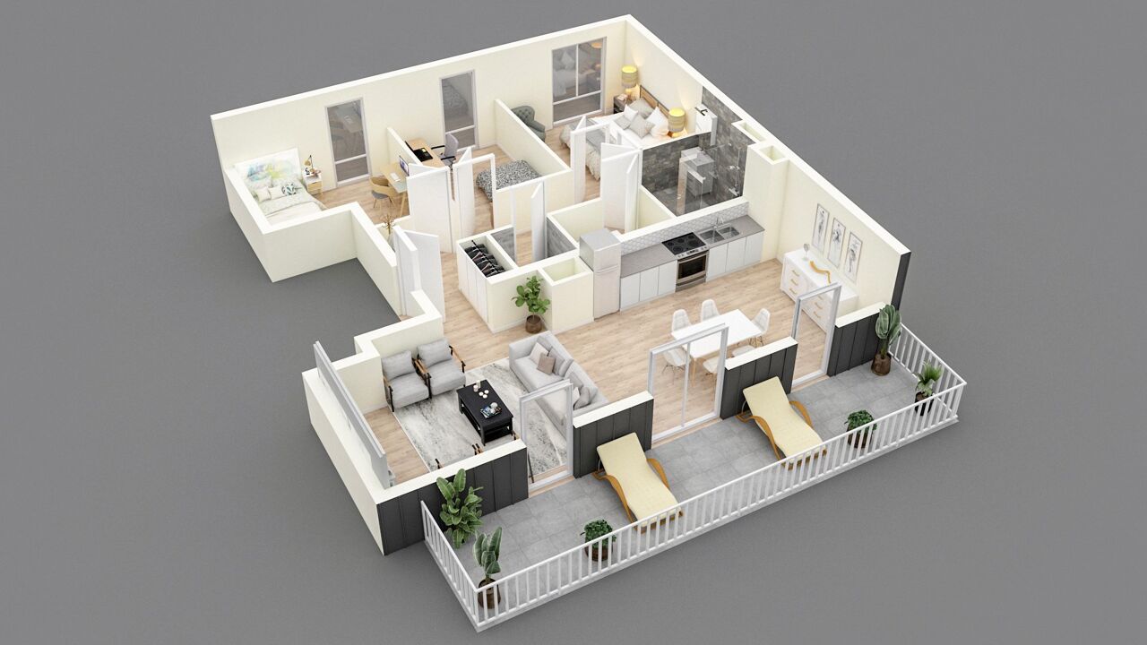 appartement 2 pièces 77 m2 à vendre à Pérenchies (59840)