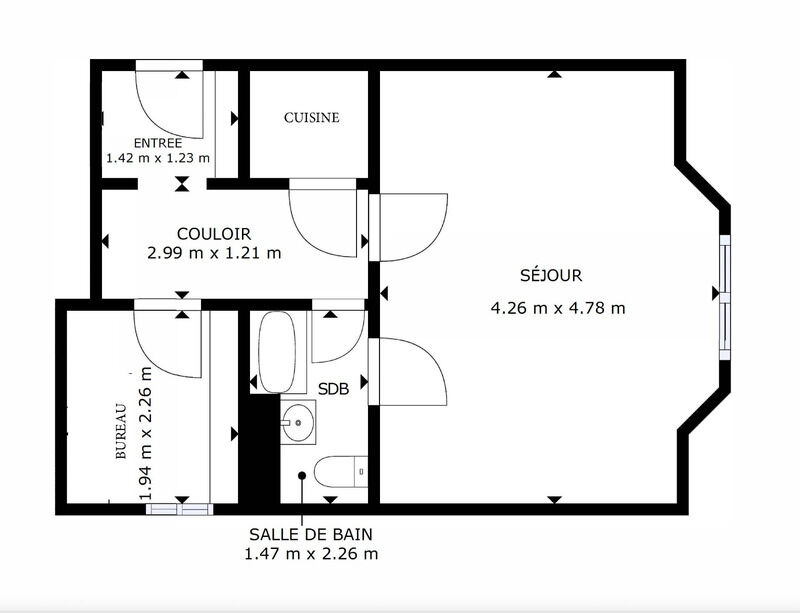 Appartement 2 pièce(s) 41 m²à vendre Boulogne-billancourt