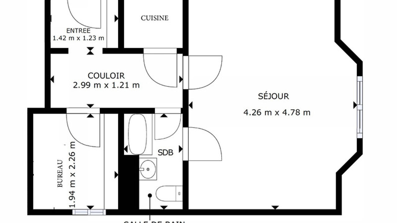 appartement 2 pièces 31 m2 à vendre à Boulogne-Billancourt (92100)