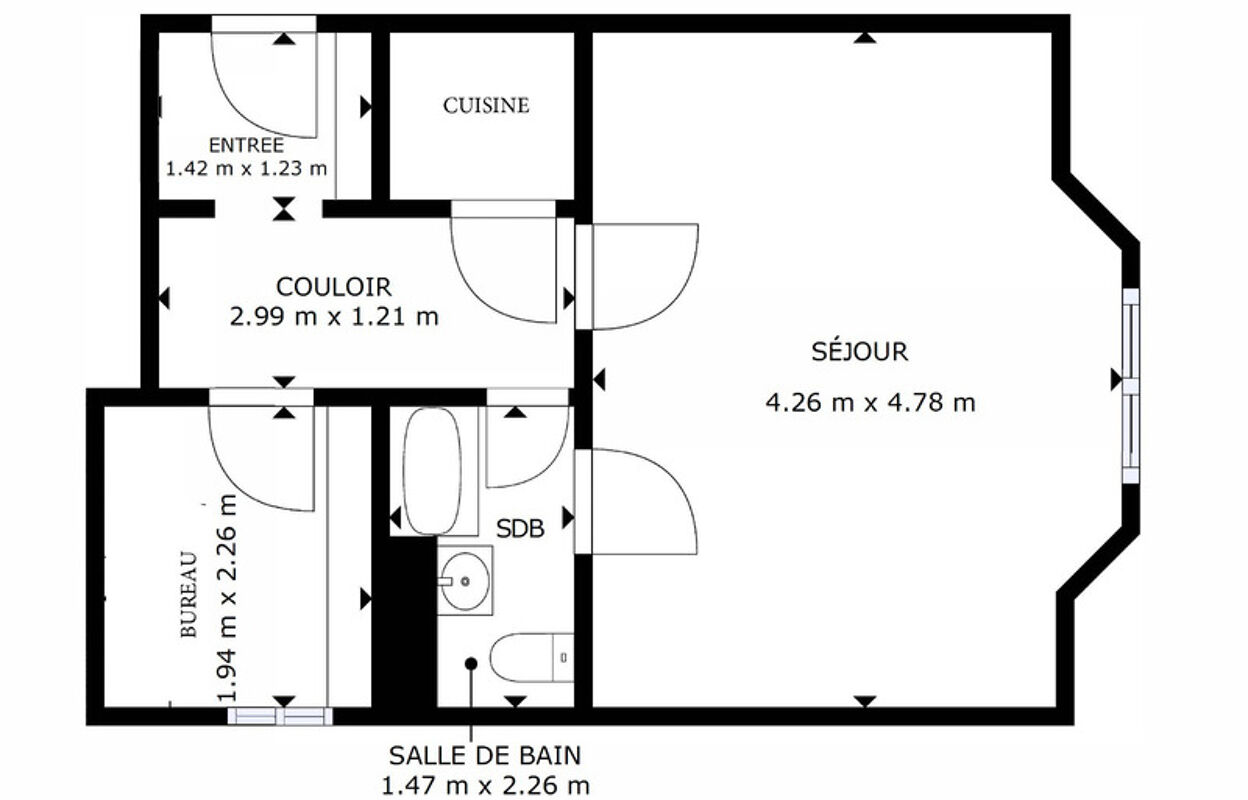 appartement 2 pièces 31 m2 à vendre à Boulogne-Billancourt (92100)