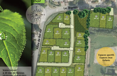 terrain 300 m2 à construire à Bréal-sous-Montfort (35310)