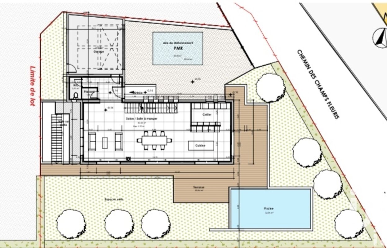 terrain  pièces 650 m2 à vendre à Morancé (69480)