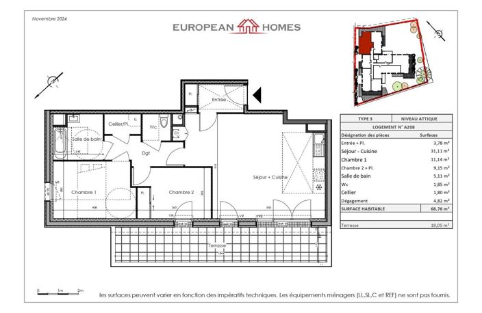 Appartement La Chevroliere 3 pièce(s) 68 m2 — photo 5