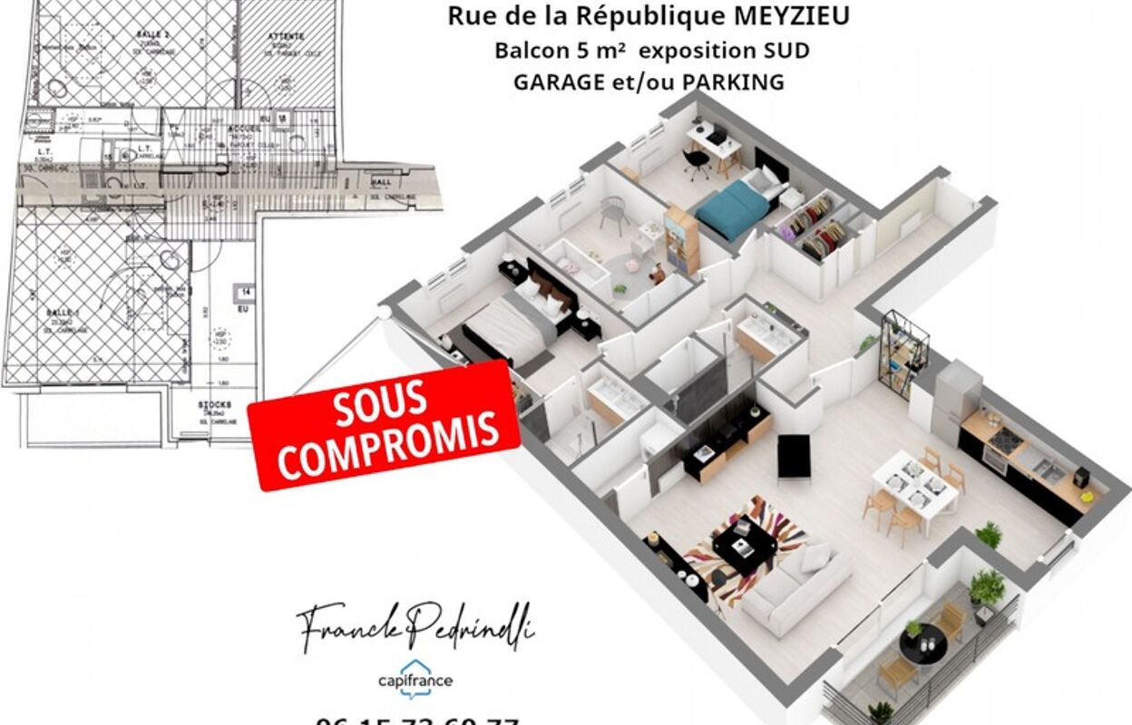 appartement 4 pièces 94 m2 à vendre à Meyzieu (69330)