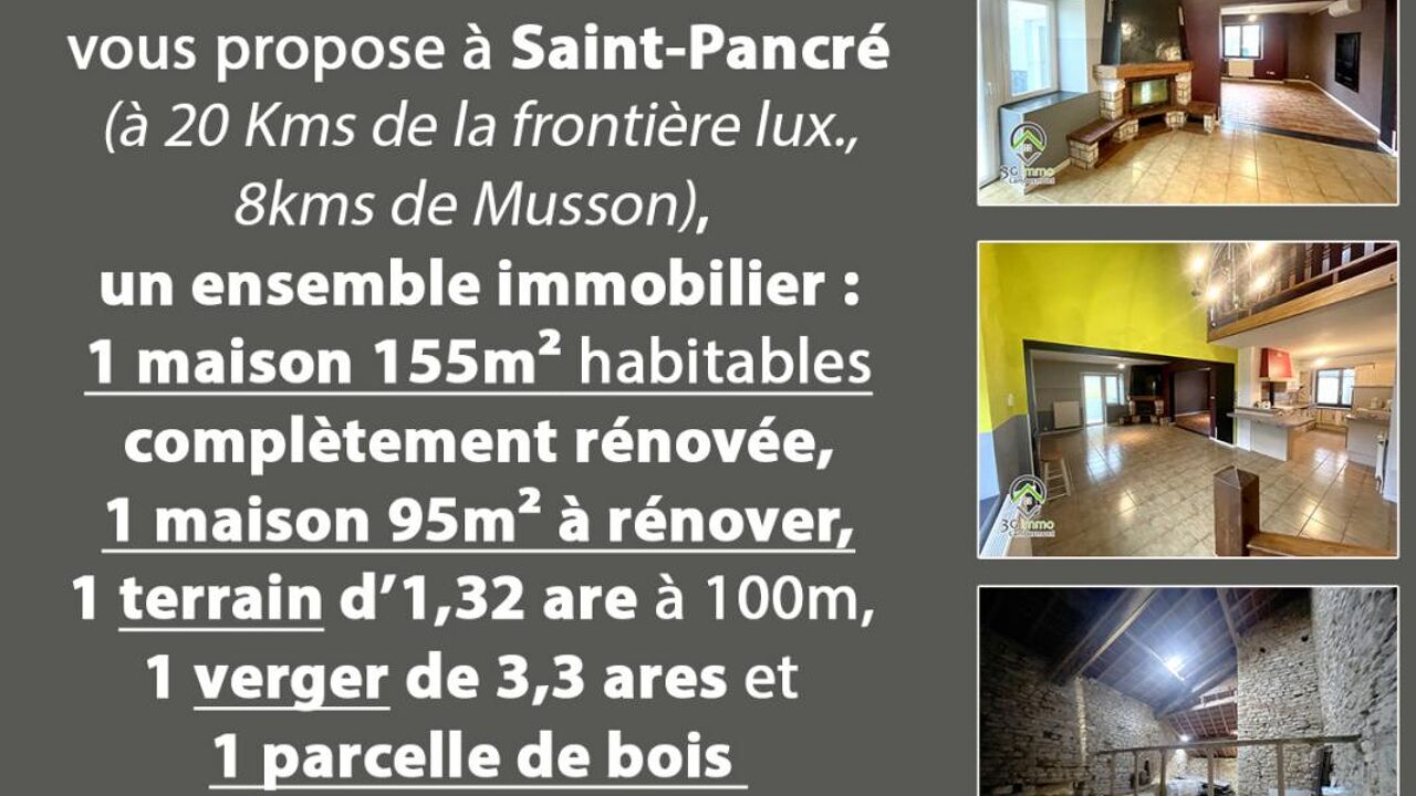 maison 7 pièces 155 m2 à vendre à Saint-Pancré (54730)