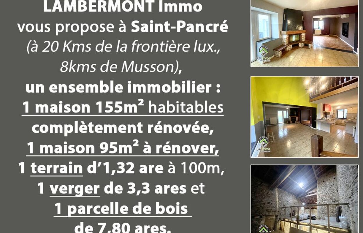 maison 7 pièces 155 m2 à vendre à Saint-Pancré (54730)