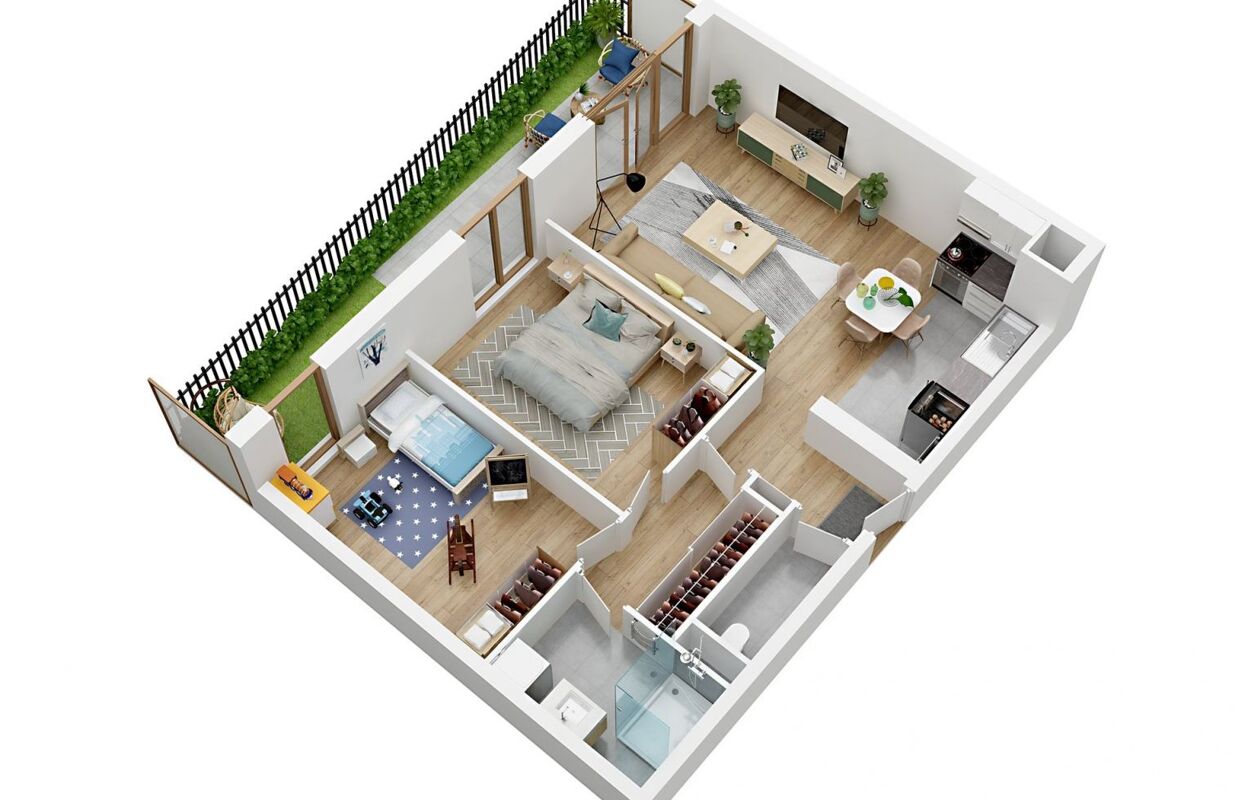 appartement 3 pièces 60 m2 à vendre à Le Plessis-Trévise (94420)
