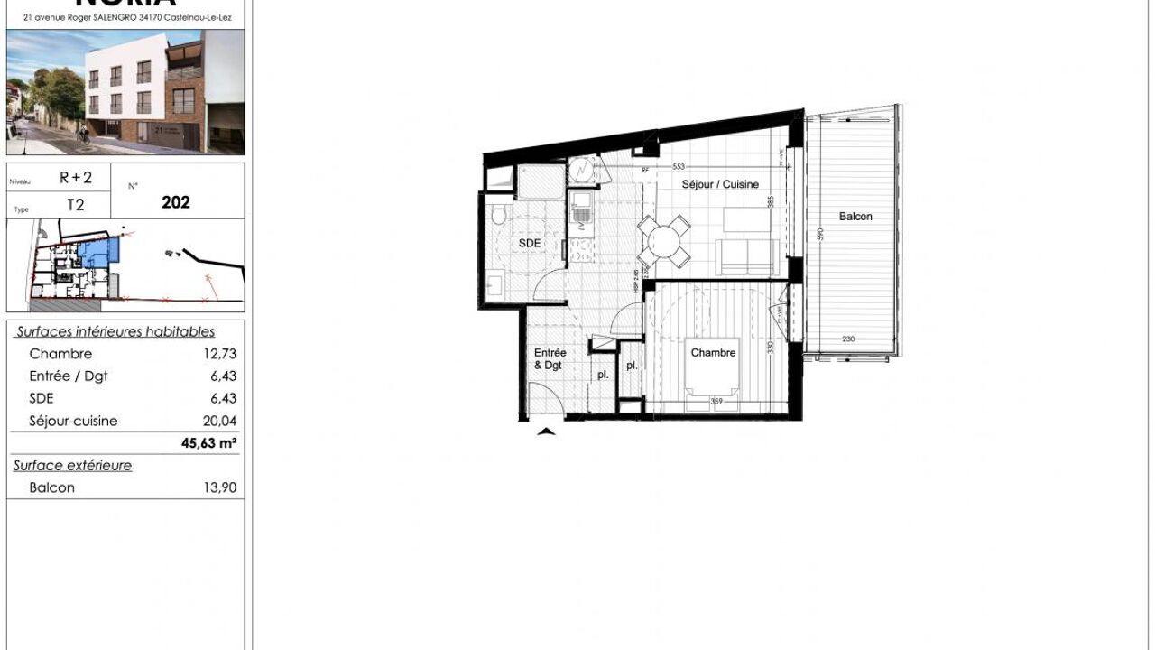 appartement 2 pièces 45 m2 à vendre à Castelnau-le-Lez (34170)