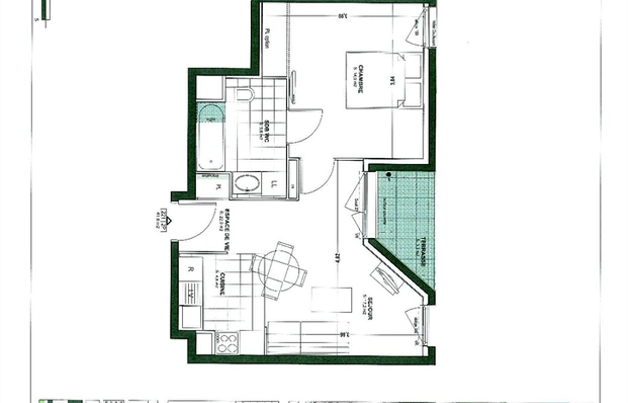 appartement 2 pièces 41 m2 à vendre à Argenteuil (95100)