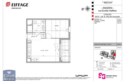 appartement 2 pièces 40 m2 à louer à Angers (49000)