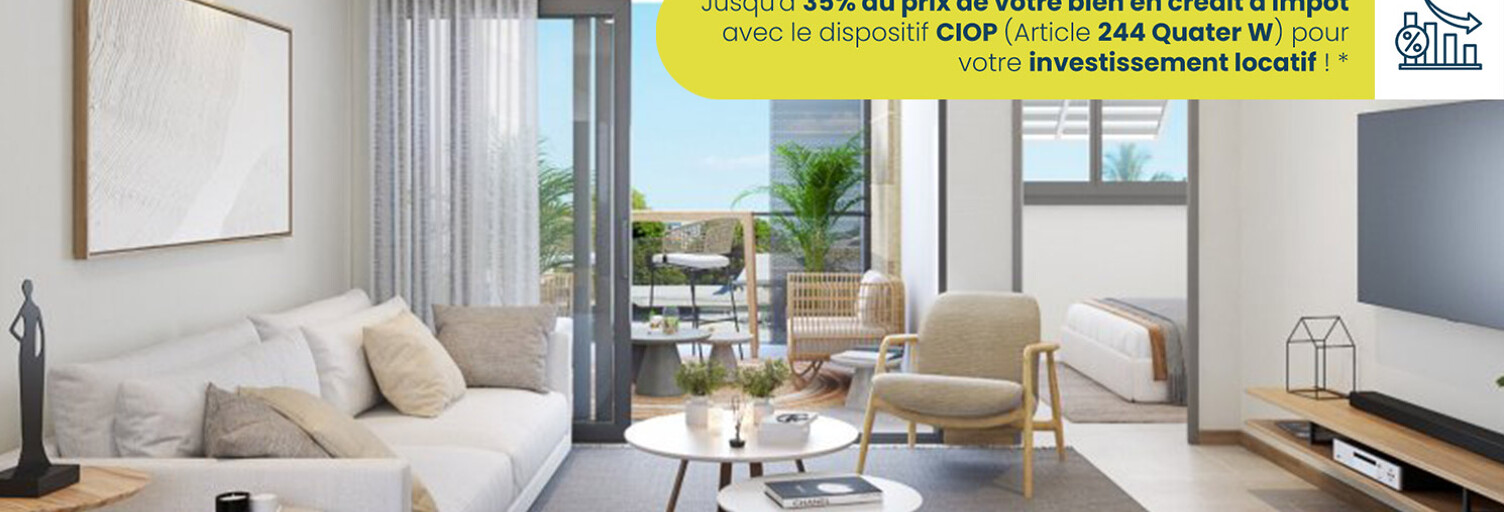 Appartement neuf T3, T4 Pièce 60 à 75 m² à vendre à Saint-Paul (97460)