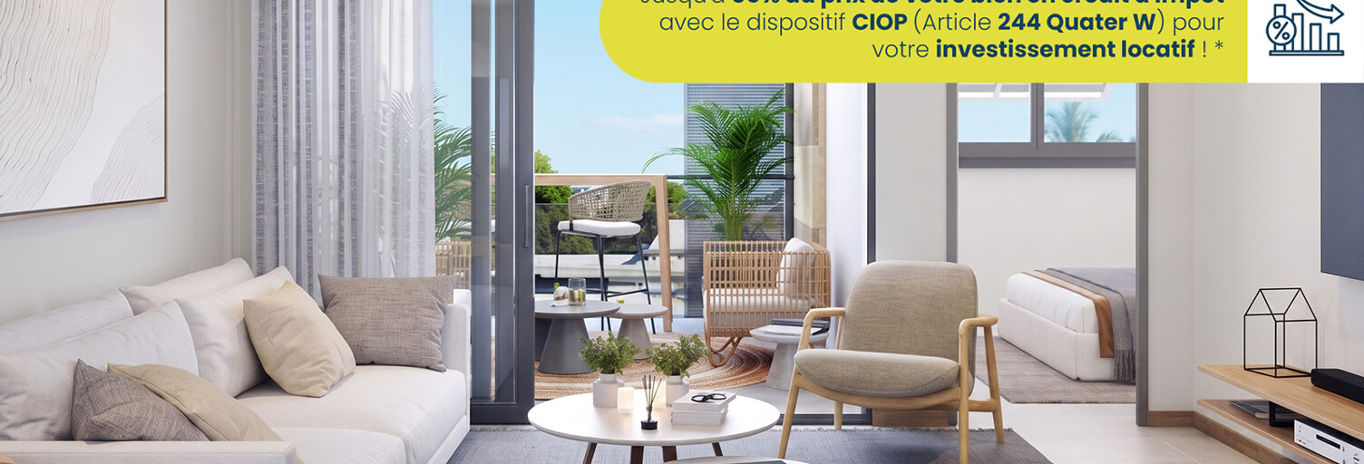 Appartement neuf T3, T4 Pièce 60 à 75 m² à vendre à Saint-Paul (97460)