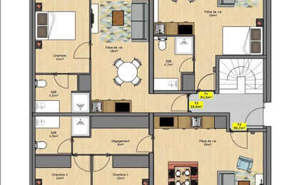 appartement 3 pièces 59 m2 à vendre à Sautron (44880)