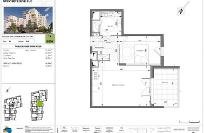 appartement 2 pièces 49 m2 à vendre à Sète (34200)