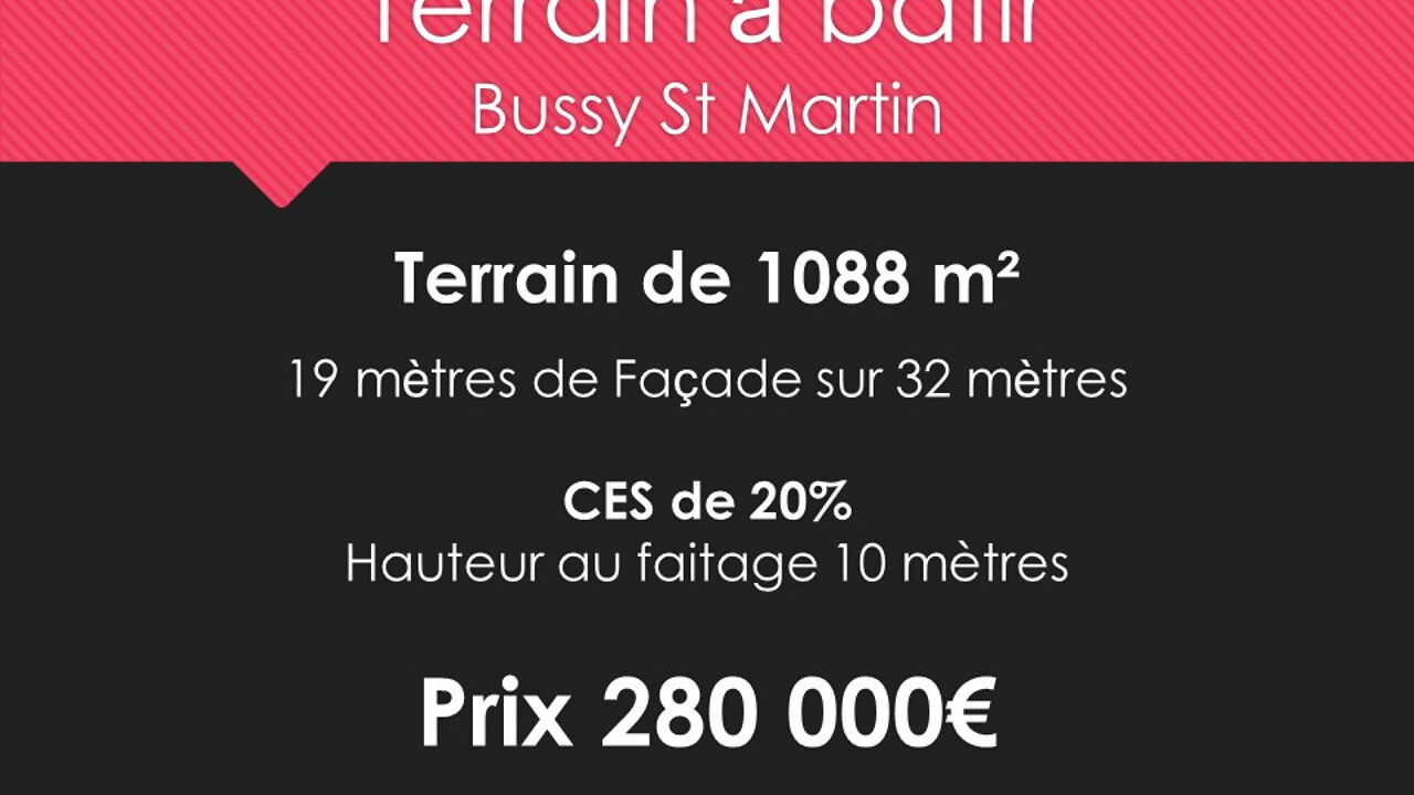 terrain  pièces 1088 m2 à vendre à Bussy-Saint-Martin (77600)