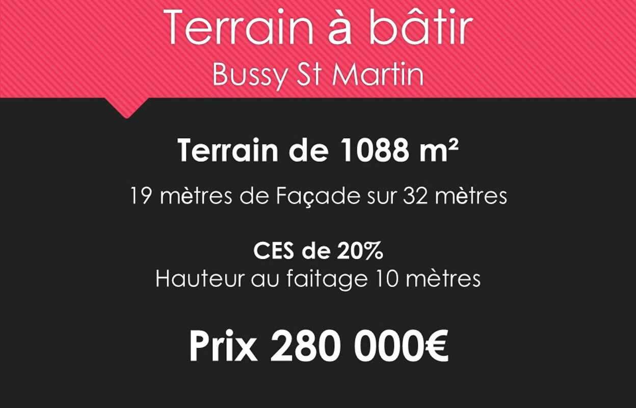 terrain  pièces 1088 m2 à vendre à Bussy-Saint-Martin (77600)