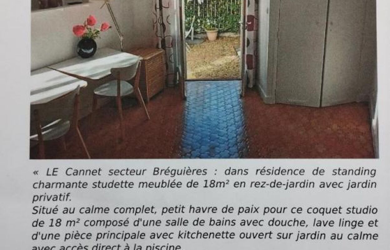 appartement 1 pièces 18 m2 à louer à Le Cannet (06110)