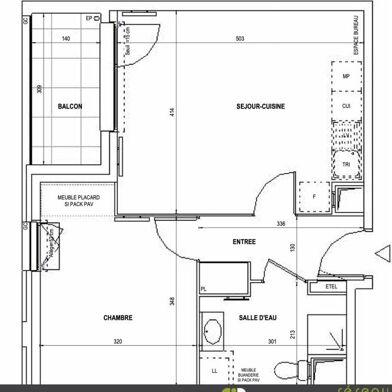 Appartement 2 pièces 42 m²