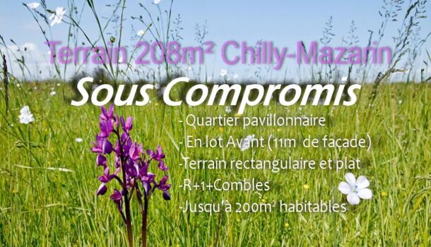 Terrain  à vendre Chilly-Mazarin 91380