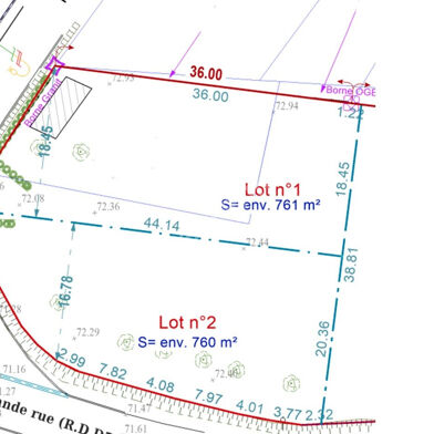 Terrain 760 m²