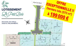 Terrain  572 m² à vendre à Le Taillan-Médoc (33320)