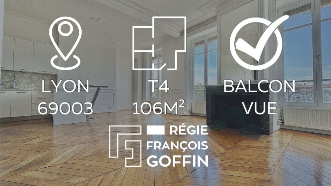 appartement 4 pièces 105 m2 à louer à Lyon 3 (69003)