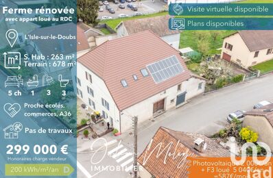 vente maison 299 000 € à proximité de Longevelle-sur-Doubs (25260)