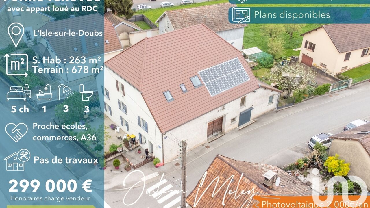 maison 10 pièces 263 m2 à vendre à L'Isle-sur-le-Doubs (25250)