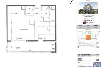 appartement 2 pièces 45 m2 à louer à Chambéry (73000)