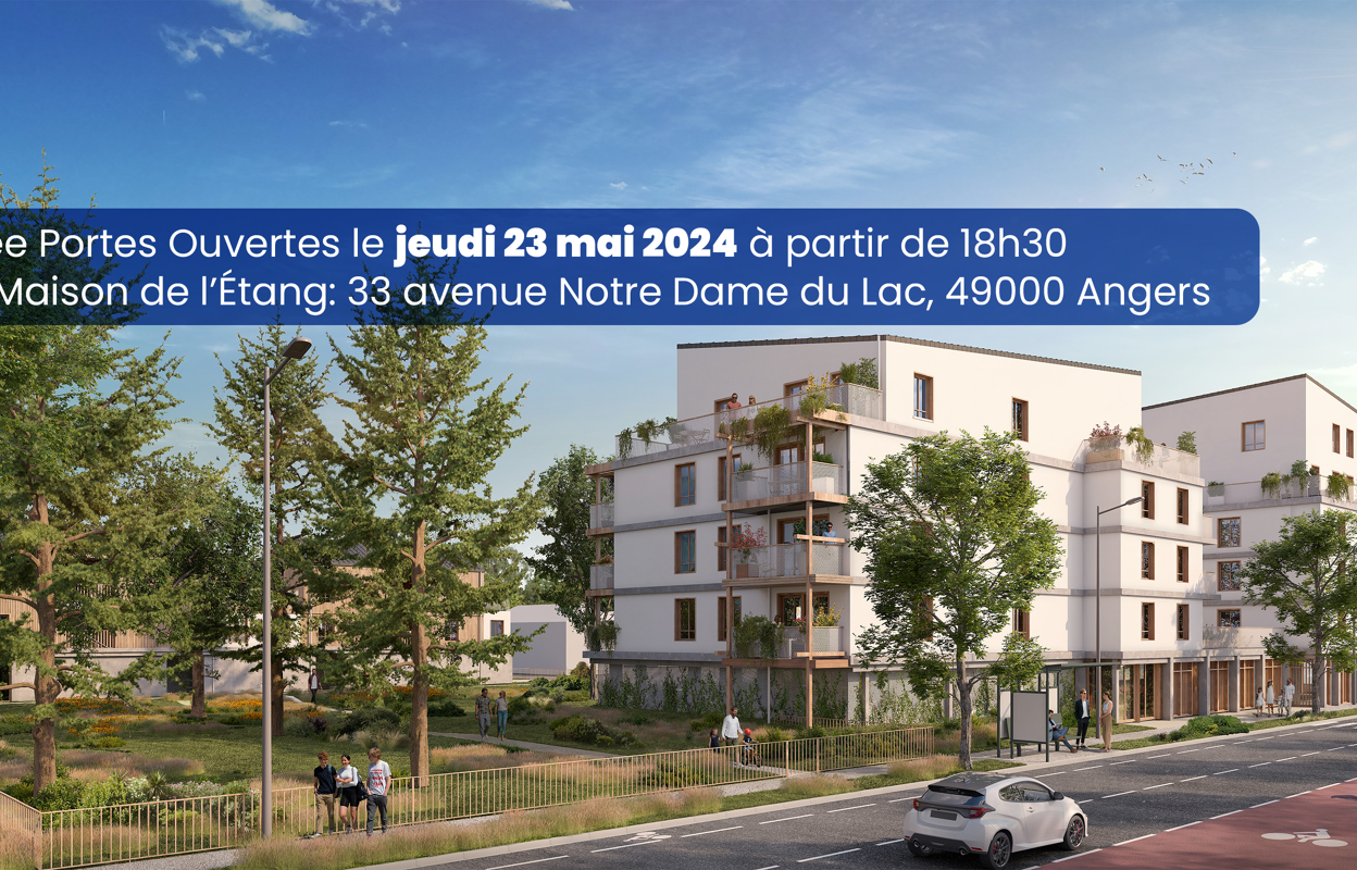 appartement neuf T2, T3, T4 pièces 40 à 75 m2 à vendre à Angers (49000)