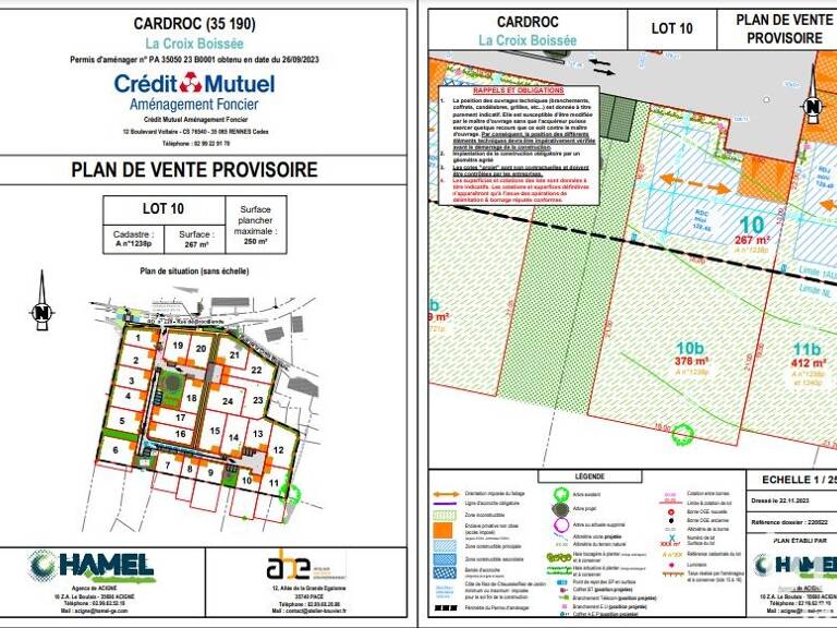 Vente Terrain 645 m&sup2; — photo 1