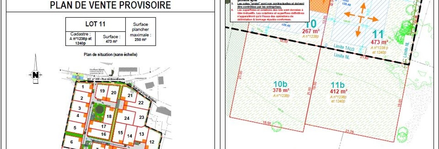 Terrain  885 m² à vendre à Cardroc (35190)