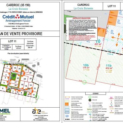 Terrain 885 m²