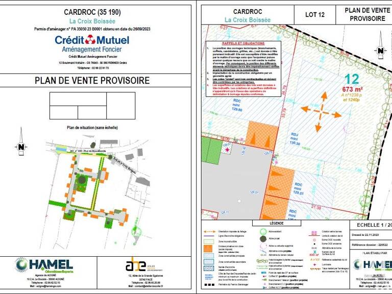 Vente Terrain 673 m&sup2; — photo 1