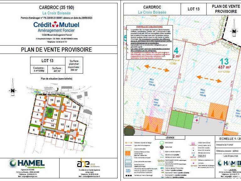 Vente Terrain 437 m&sup2; — photo 1