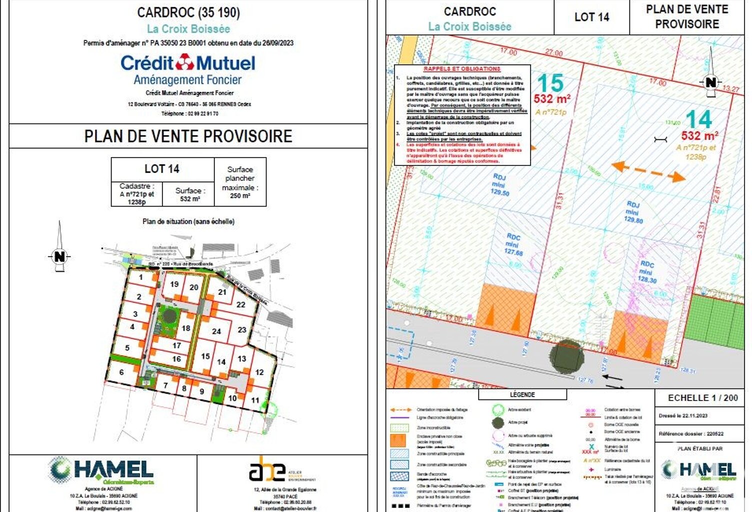 Vente Terrain 532 m&sup2; — photo 1