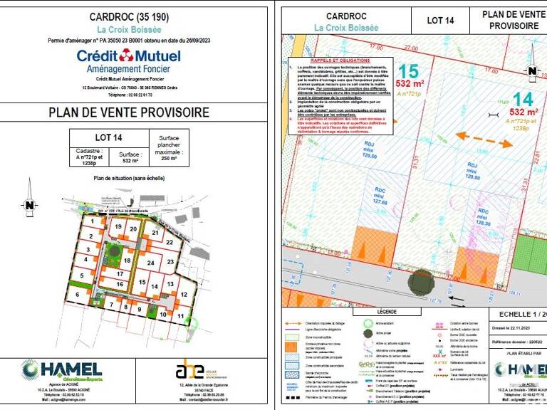 Vente Terrain 532 m&sup2; — photo 1