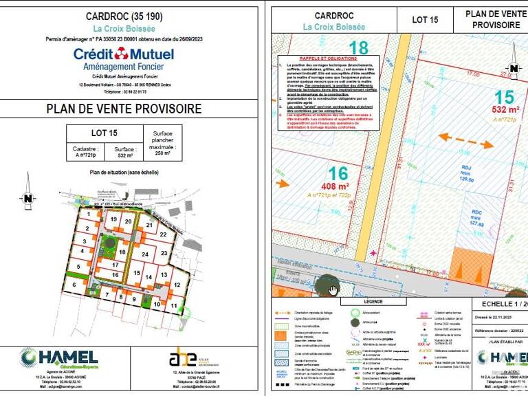 Vente Terrain 532 m&sup2; — photo 1