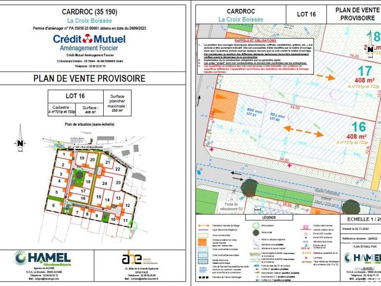 Vente Terrain 408 m&sup2; — photo 1