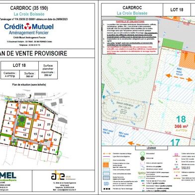 Terrain 366 m²