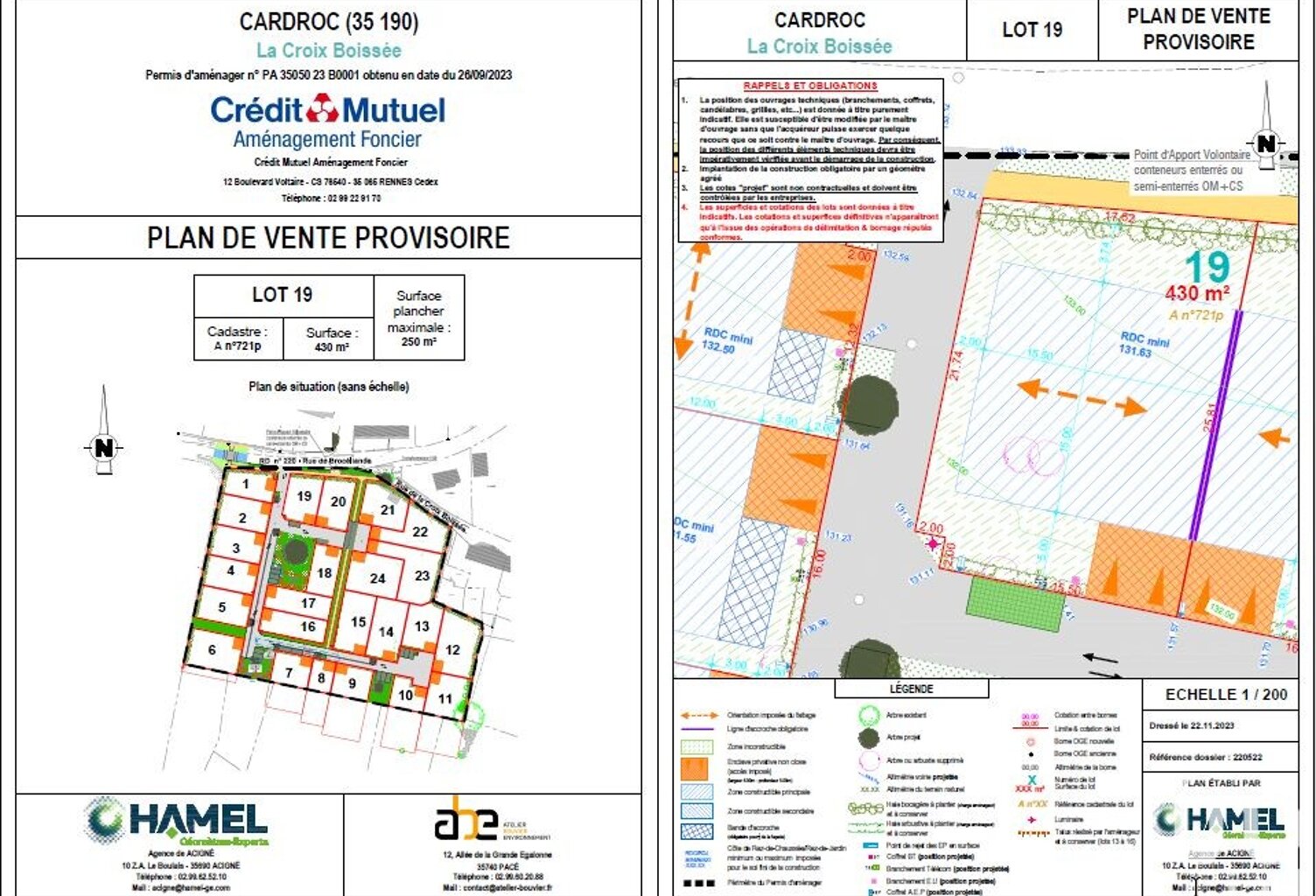 Vente Terrain 430 m&sup2; — photo 1