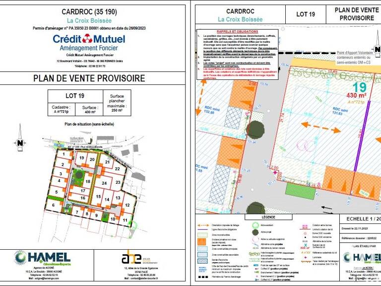 Vente Terrain 430 m&sup2; — photo 1