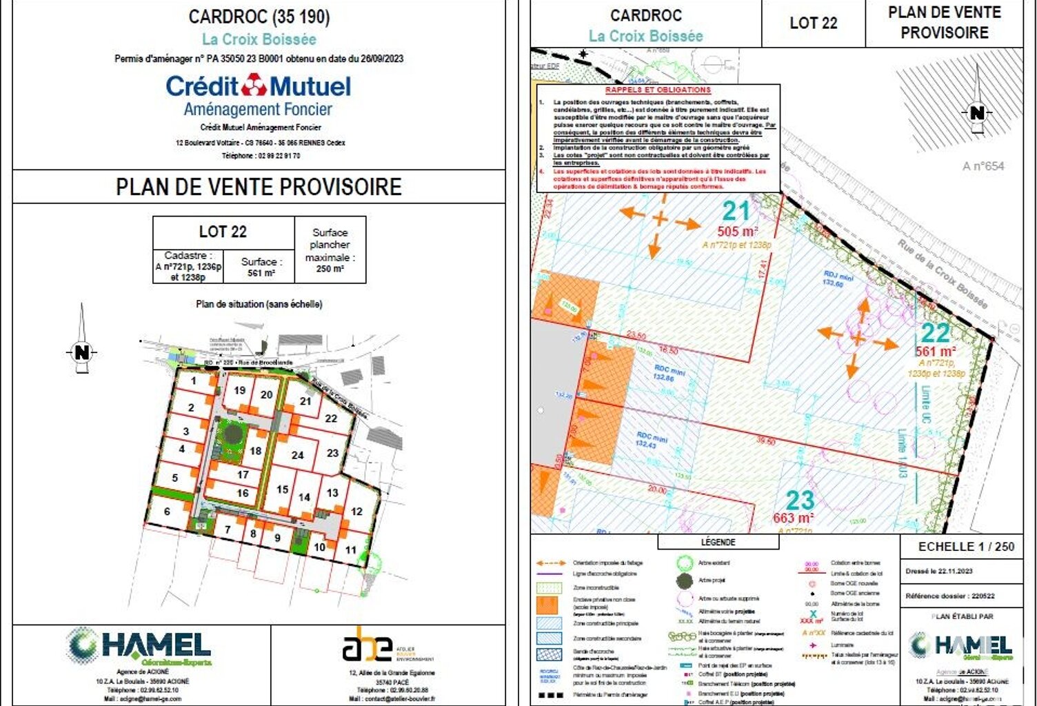 Vente Terrain 561 m&sup2; — photo 1