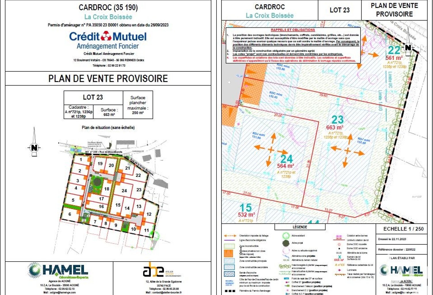 Vente Terrain 663 m&sup2; — photo 1