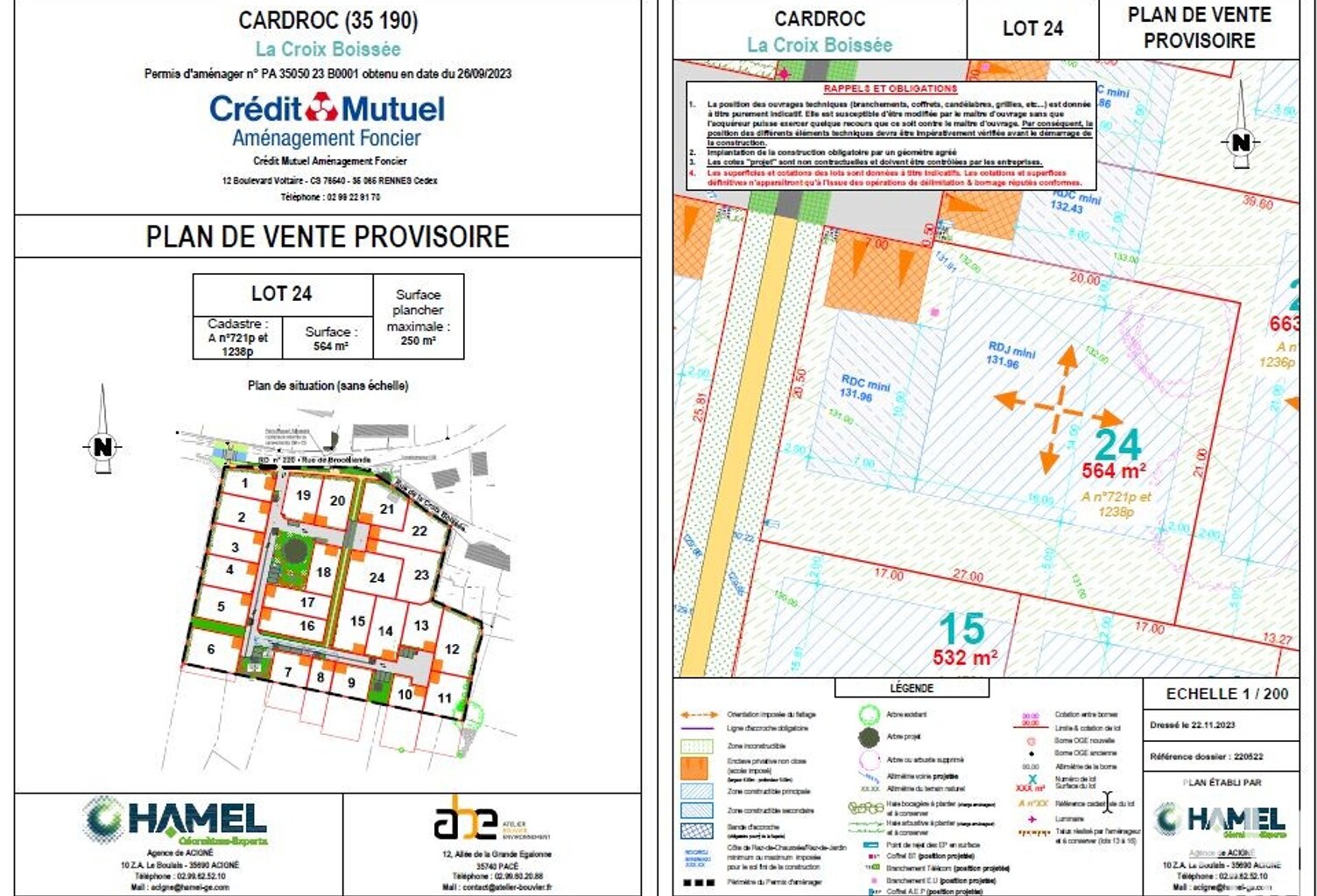 Vente Terrain 564 m&sup2; — photo 1