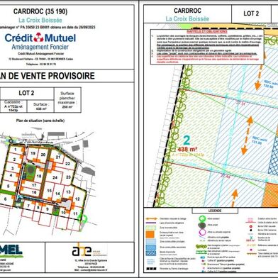 Terrain 438 m²