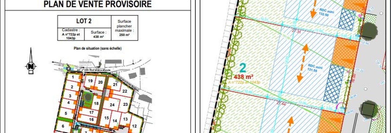Terrain  438 m² à vendre à Cardroc (35190)