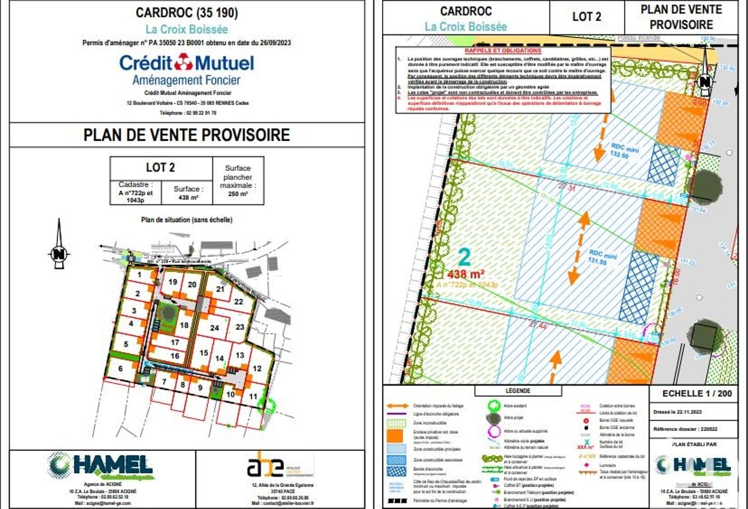 Vente Terrain 438 m&sup2; — photo 1