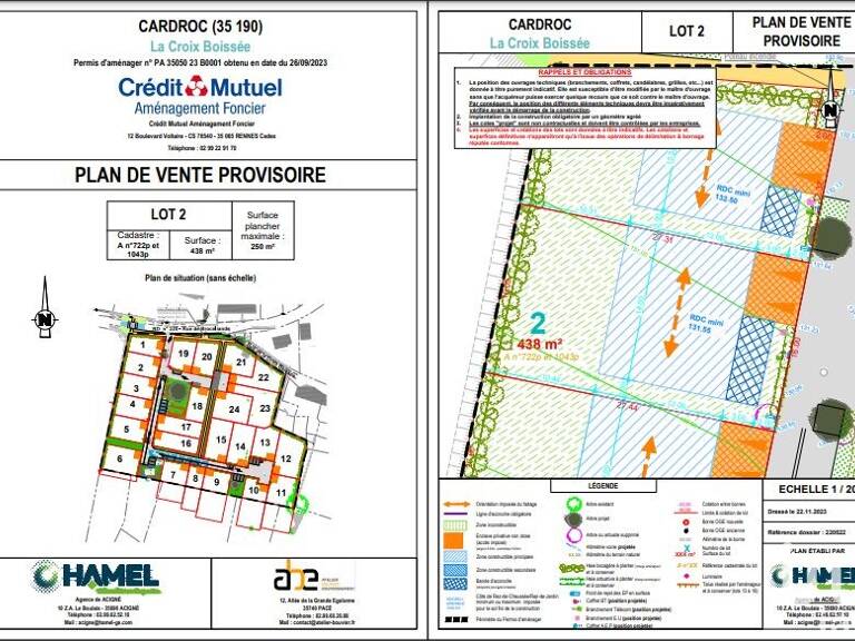 Vente Terrain 438 m&sup2; — photo 1